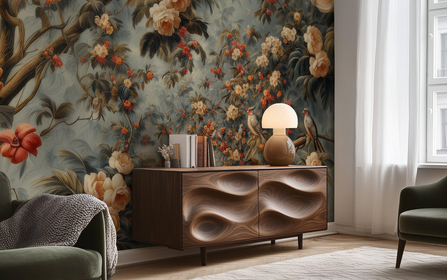 Bird and Flower wall art - XWALLX