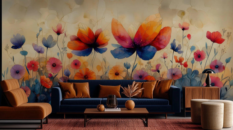 Orange Wallpaper Mural